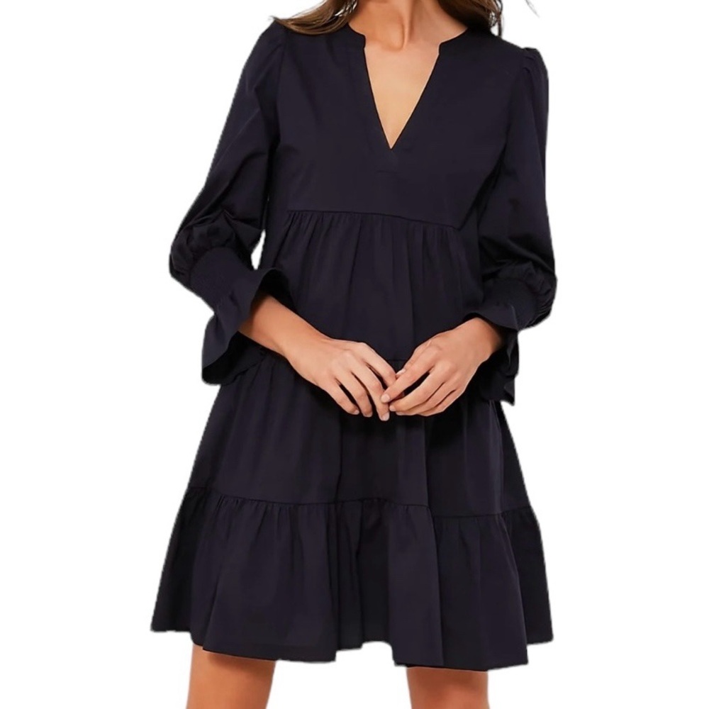 POMANDER PLACE Navy Cotton Poplin‎ Kenzo Dress Large